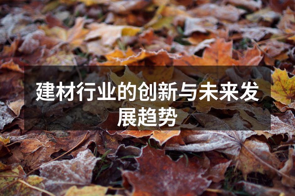 建材行业的创新与未来发展趋势